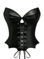 Corset gothique en cuir noir style chauve-souris années 1970