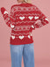 Pull de Saint-Valentin à motif cœur des années 1980