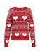 Pull de Saint-Valentin à motif cœur des années 1980
