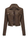 Veste de moto en cuir à fermeture éclair multiple années 1960