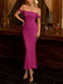 Robe Maxi Bodycon Uni Épaule Dénudée Année 1930