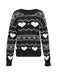 Pull de Saint-Valentin à motif cœur des années 1980