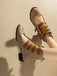 Bottes à bout rond petit talon épais et ajourées