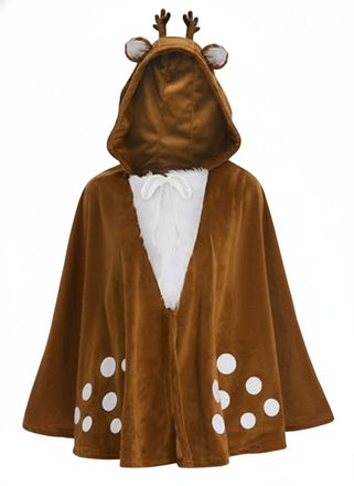 Manteau de cerf de la forêt de Noël marron des années 1940
