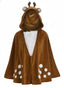 Manteau de cerf de la forêt de Noël marron des années 1940
