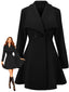 Manteau tailleur uni revers années 1940