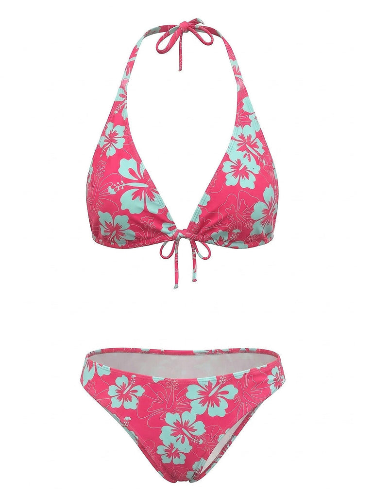 1960s Floral Tropical Bikini - vintage fashion, retro style