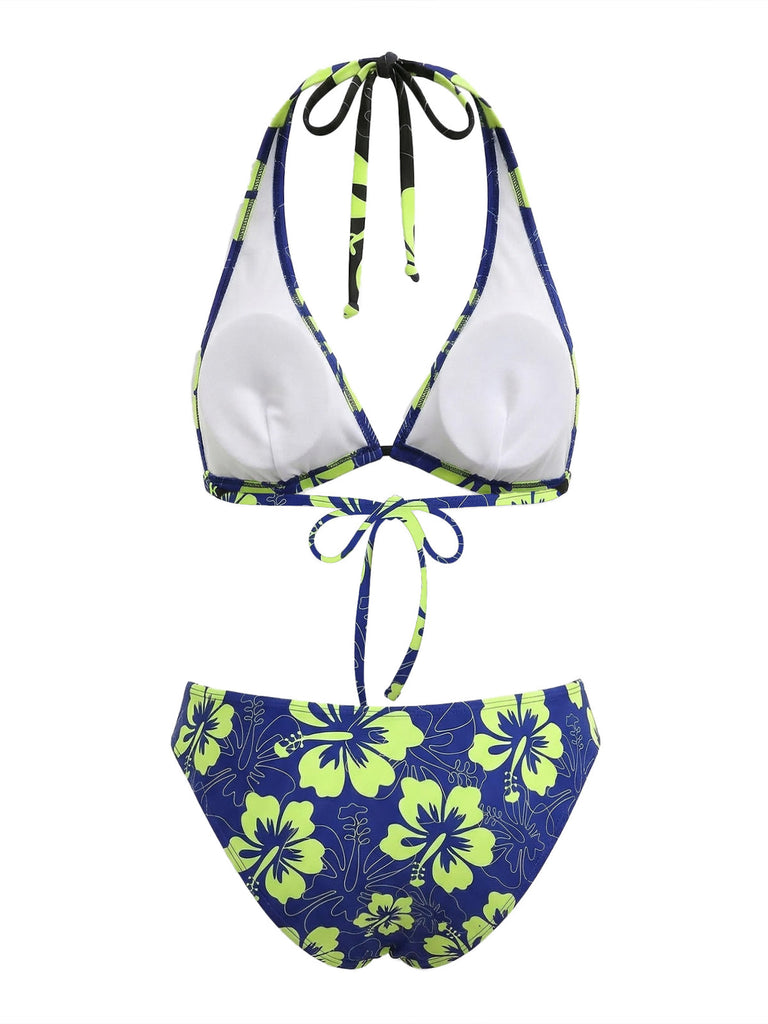 1960s Floral Tropical Bikini - vintage fashion, retro style