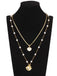 Collier superposé en coquillages perles et étoiles de mer