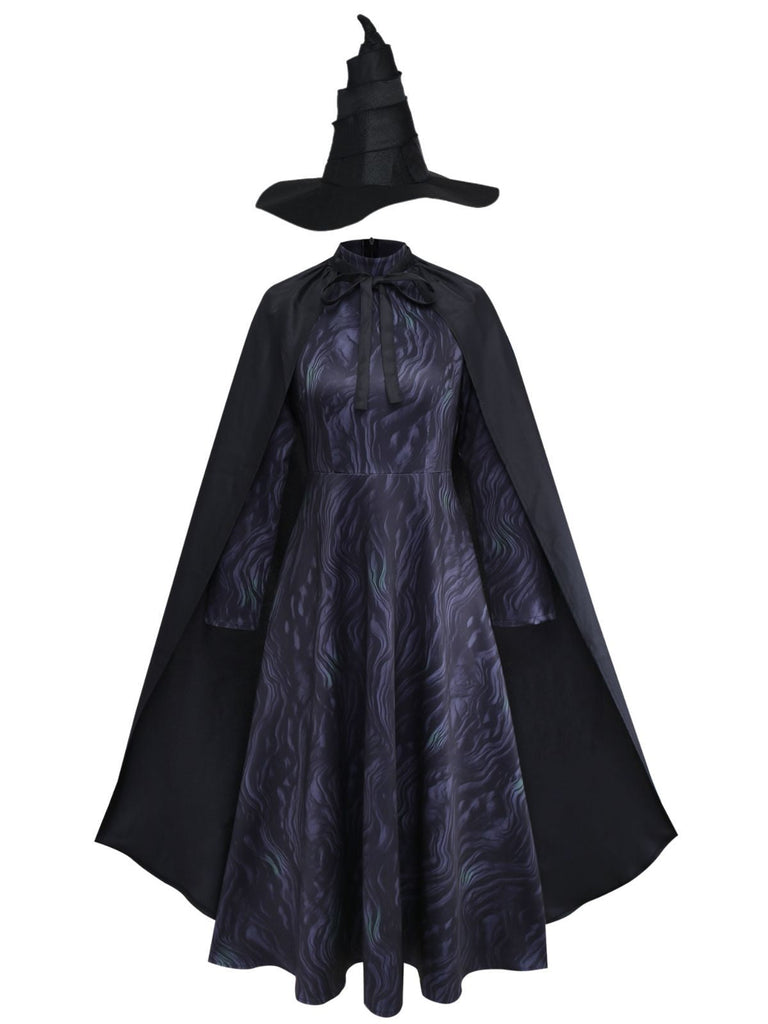 Cape de cosplay Halloween Elphaba sorcière années 1940