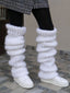 Chaussettes à poils longs tricotées en mohair