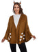 Manteau de cerf de la forêt de Noël marron des années 1940