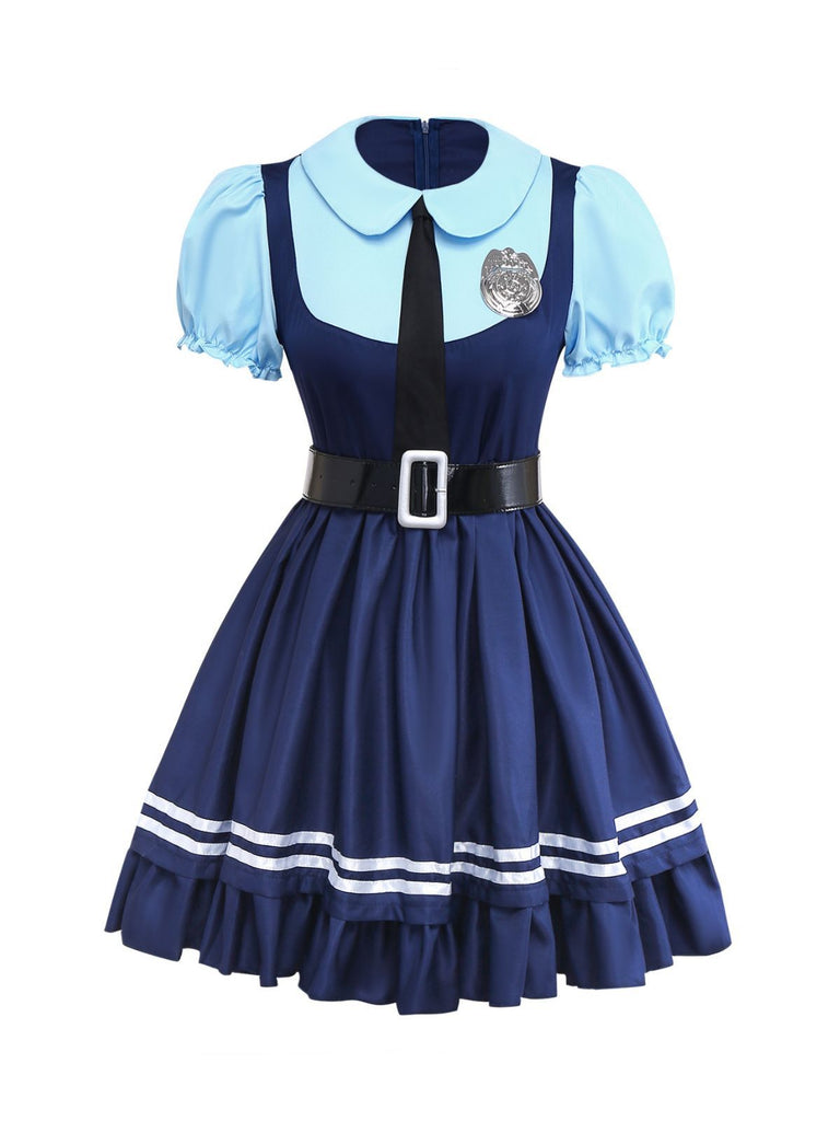 Ensemble chemise et robe deux pièces style Officier Lapine des années 1960