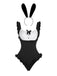 Ensemble body body fille lapin années 1980