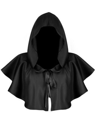 Cape à capuche vintage unie pour Halloween