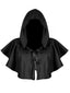 Cape à capuche vintage unie pour Halloween