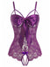 Lingerie en dentelle et satin avec nœud années 1970