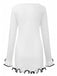 Robe rose manches longues et ourlet volants style années 60