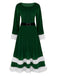 Robe Père Noël velours avec bordure en fausse fourrure années 1940