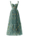 Robe en maille florale à lacets et baleines des années 1930