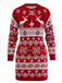 Robe en maille jacquard à rennes et de flocons de neige années 1960