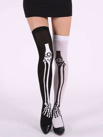 Bas gothiques avec motif sanglant Halloween