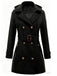 Manteau à capuche croisé en fausse laine des années 1970
