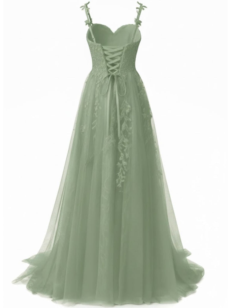Robe longue rouge en tulle et dentelle à fines bretelles des années 1930