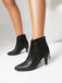 Bottines Chelsea à bout pointu et pompons métalliques