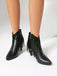 Bottines Chelsea à bout pointu et pompons métalliques