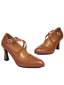 Chaussures talons hauts vintage brides croisées et détails brogues