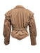 Veste à boutons unis en col en V et lacets années 1980