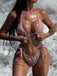 Bikini triangle sequins dos nu noué Y2K 2000s