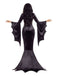 Robe sirène en velours manches chauve-souris pour Halloween des années 1930