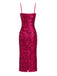 Robe paillettes à bretelles spaghetti fendue dans le dos années 1930