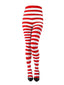 Collants taille haute rayés de Noël vintage