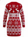 Robe en maille jacquard à rennes et de flocons de neige années 1960