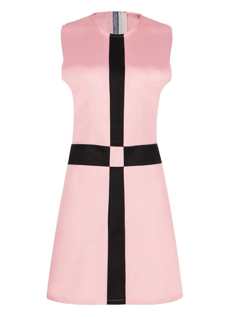 Robe rose sans manches du Gambit de la Dame années 1960