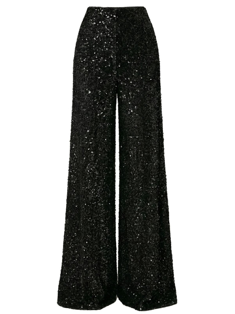 Pantalon disco sequins unis jambes larges années 70