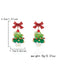 Boucles d'oreilles pendantes vintage sapin de Noël et nœud