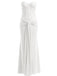 Robe longue bustier à lacets unie années 1930
