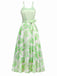 Robe organza fleur avec nœud à bretelles spaghetti années 1930