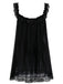 Nuisette babydoll en tulle transparent violette années 1950