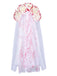 Voile de tulle de mariée fantôme à la rose de sang d'Halloween
