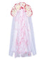 Voile de tulle de mariée fantôme à la rose de sang d'Halloween