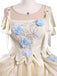 Robe style Enid Mercredi abricot des années 1940