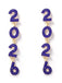 Boucles d'oreilles pendantes strass 2026 colorées pour le Nouvel An