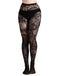 Collants transparents à motifs floraux en dentelle gothique d'Halloween