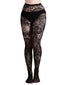 Collants transparents à motifs floraux en dentelle gothique d'Halloween