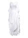 Robe gothique manches cloche et ourlet irrégulier des années 1980